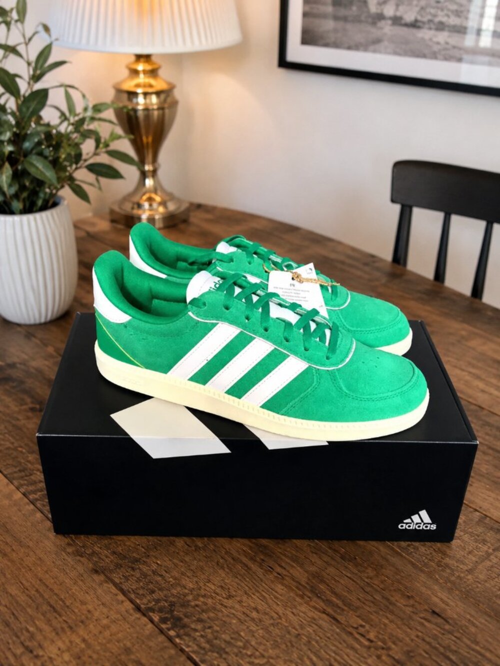 Adidas Breaknet Sleek Green Suede Sneakers Women’s 8.5 NWT